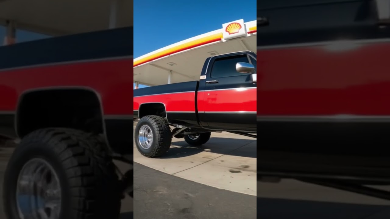 1982 Chevy Silverado K10 square body black/red ,8