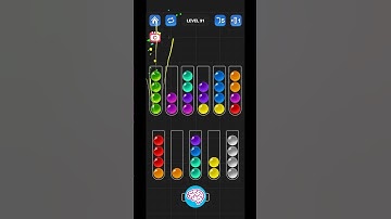 Lv 91 Ball Sort Puzzle - Color Game / 顏色分類遊戲 / ボールソーティングパズル (Guru Game)  #ballsortpuzzle