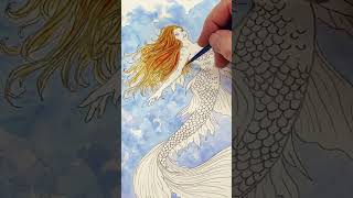 How to draw a mermaid 🧜‍♀️Full tutorial on our channel