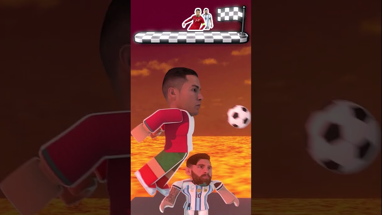 MESSI VS RONALDO FLOOR IS LAVA CHALLENGE 🏆 #roblox #worldcup