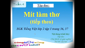 MÍT LàM THƠ (tiếp theo)|Tập đọc và trả lời câu hỏi|Tuần 4|SGK Tiếng Việt Lớp 2 tập 1 tr 36, 37-29