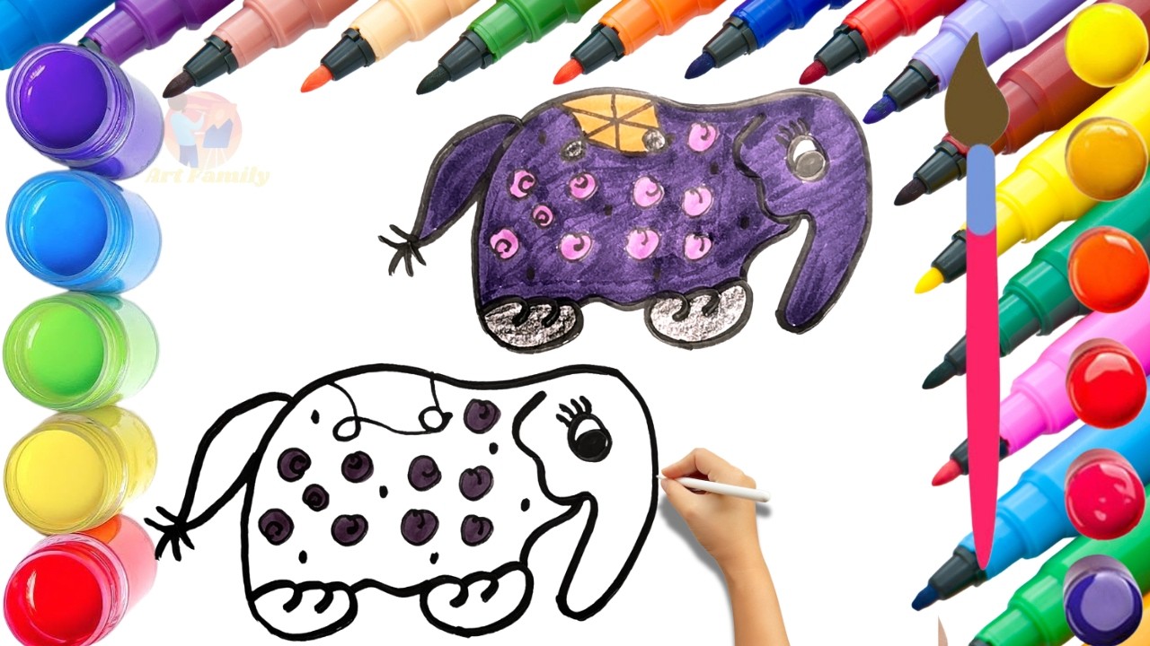 How To Draw cute Lirili Larila Drawing, Painting & Coloring For Kids and Toddlers_🌈🎨