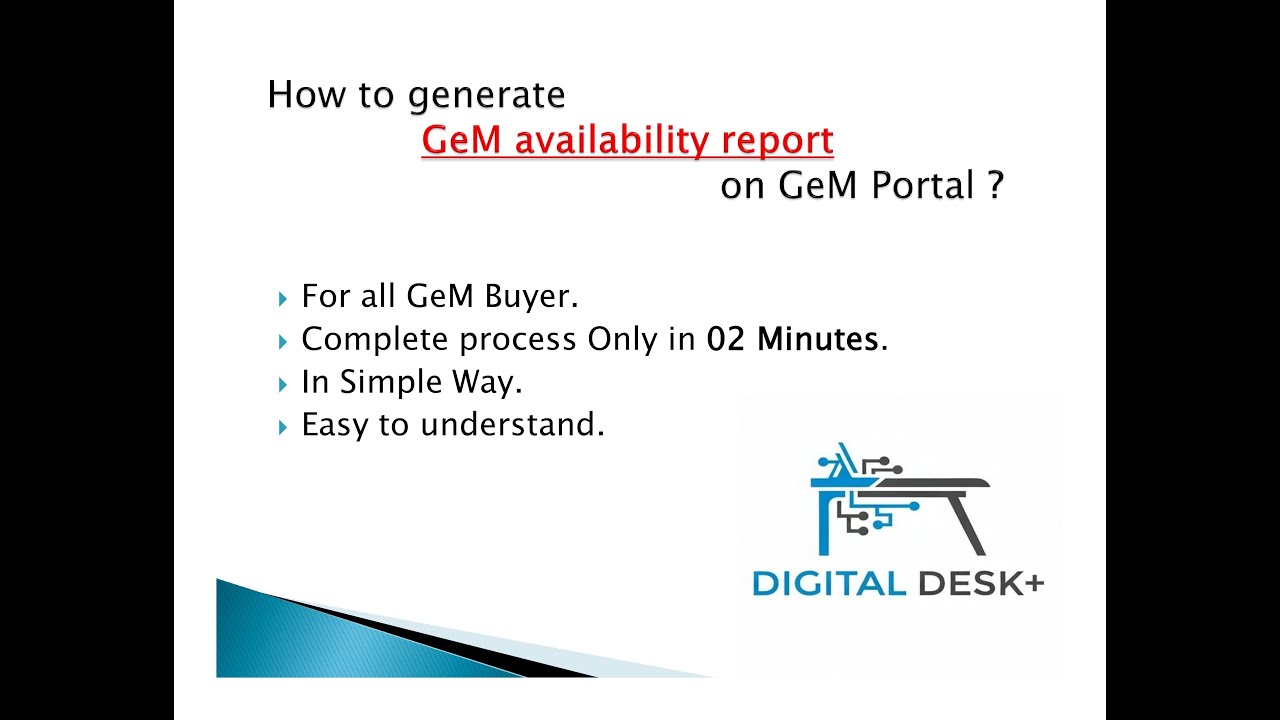 How to generate gem Availability report/ generate process 2026/Buyer ...