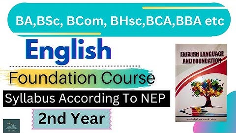 2nd Year Foundation Course English Syllabus |English Ka Syllabus|2nd Year Syllabus Foundation Course