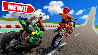 Doing IMPOSSIBLE STUNTS with Motorcycles & Dirt Bikes in BeamNG Drive Mods! screenshot 4