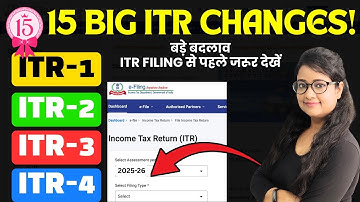 ⚠️ ITR Filing AY 2025-26: Know 15 Important Changes in ITR-1, ITR-2, ITR-3, ITR-4 for FY 2025-26