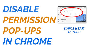 Disable Permission Popup in Google Chrome