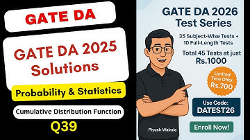 GATE DA 2025 Solutions | CDF - Probability and Statistics |  GATE Data science PYQ Q39 #gateda