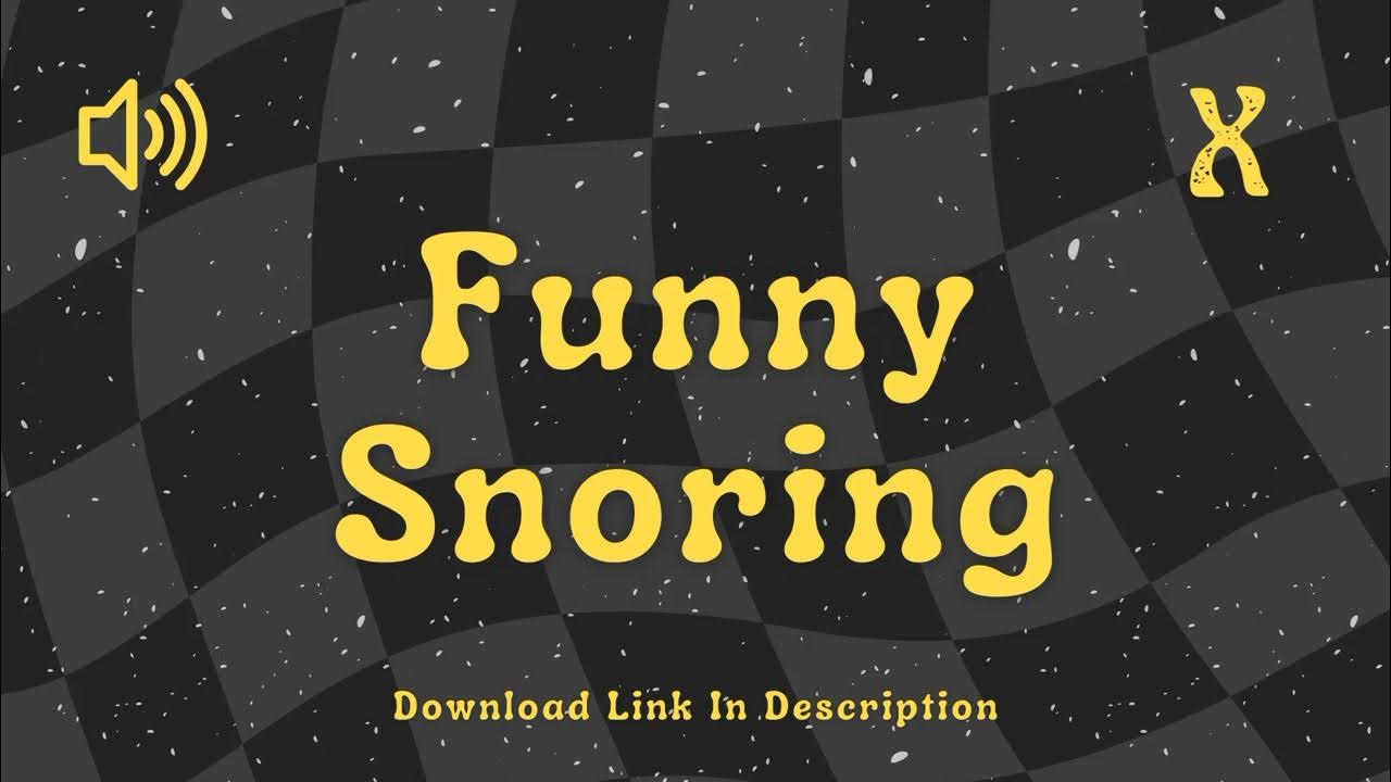 Funny Snoring Sound Effect YouTube