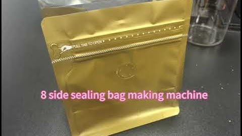 Eight 8 side sealing square bottom bag multifunctional pet food bag making machine