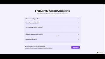 Free Framer FAQ Section – Modern Design with CTA & Smooth UX