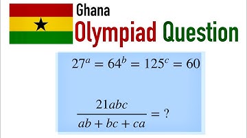Ghana Mathematical Olympiad Question | Algebraic Math Olympiad Question solve by ​⁠@MindyourBRAIN1