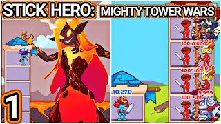 Stick Hero Level 1 to 105 Master Merge Blast, Mighty Tower Wars, Free Money In Game, on Android ios screenshot 3