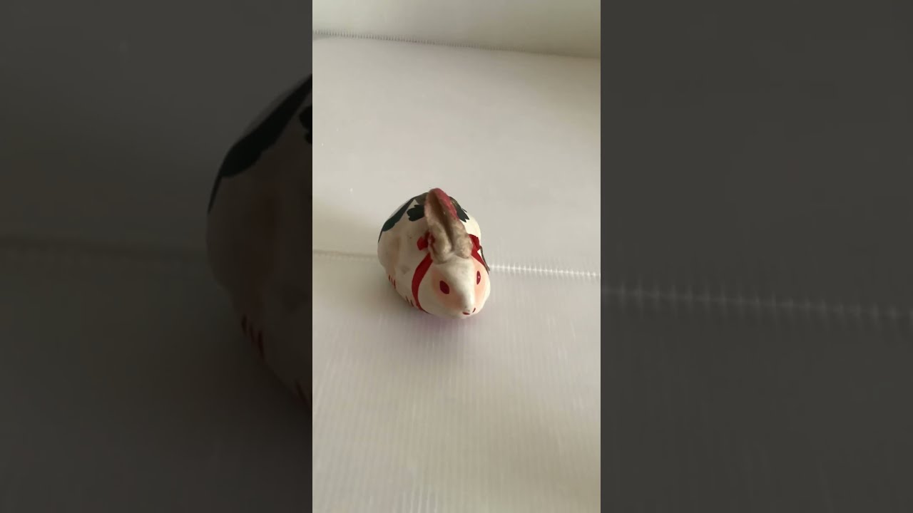 ワンピなど最旬ア！ 明治期？兎♪嵯峨人形♪御所人形♪やけ、汚れ、シミ、擦れ、色 工芸品
