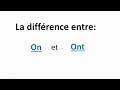 Orthographe: La Différence entre: On et Ont leçon et exercice--تعلم بالفرنسية