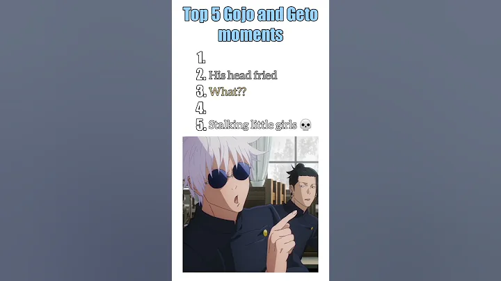 Top 5 Funniest Gojo & Geto Moments in Jujutsu Kaisen #Shorts