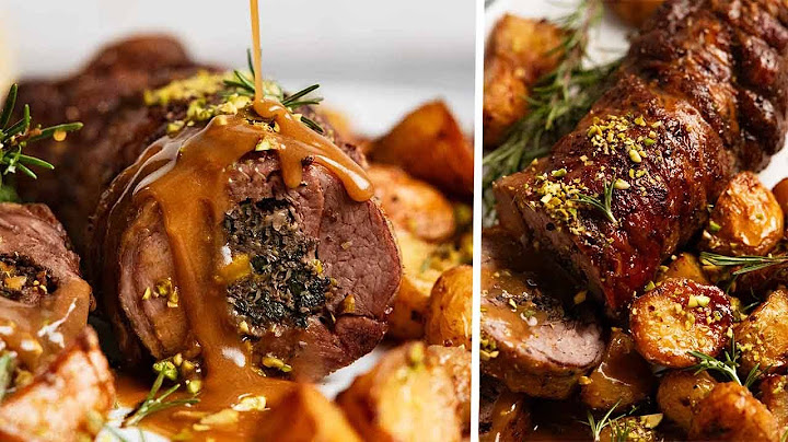 Easter Stuffed Lamb - slow roasted!