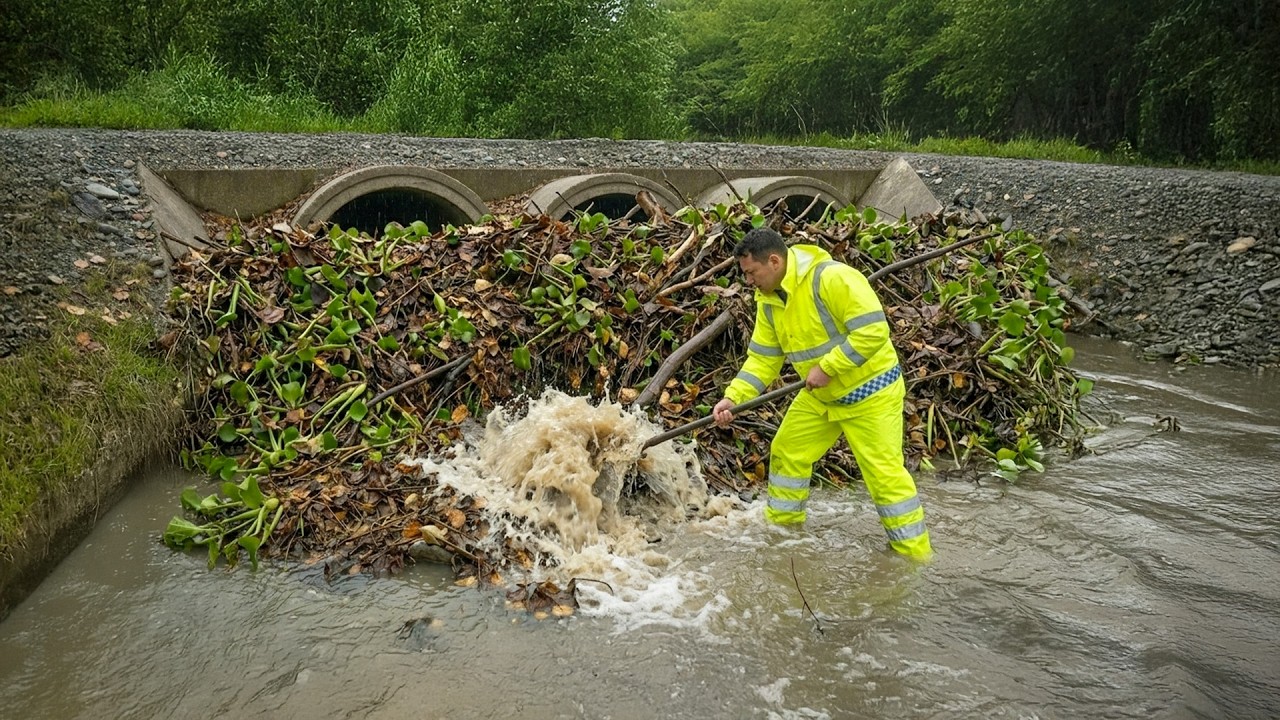 Culvert Drain Rescue – Clearing Extreme Blockage - YouTube
