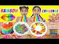 Rainbow Colors - Food vs Beauty Challenge I Anaysa