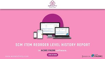 SCM Item Reorder Level History Report