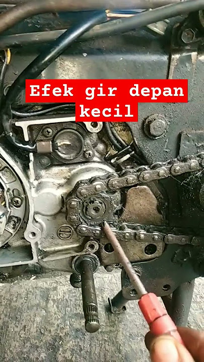 tutorial penggantian gir depan motor lebih kecil#shorts