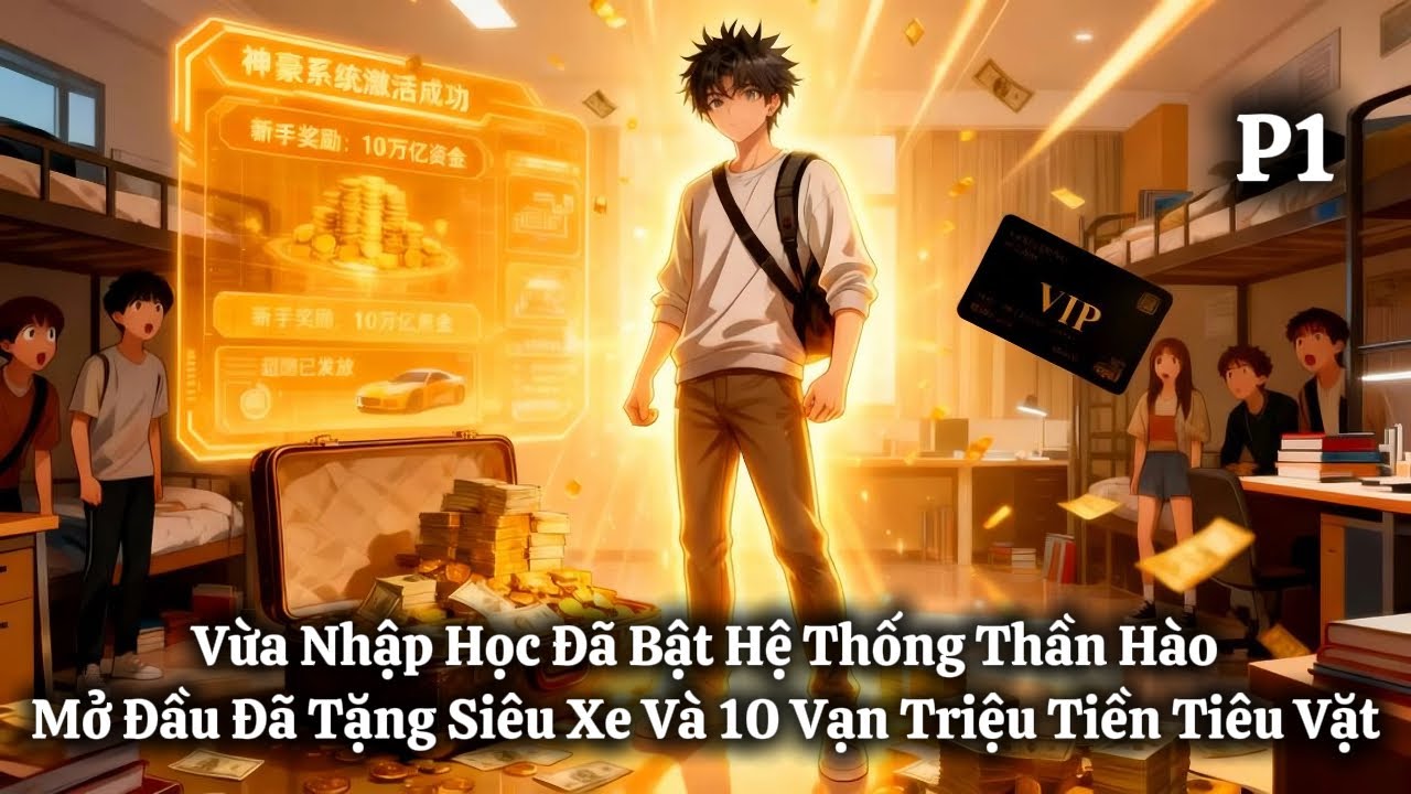 Vừa Nhập Học Đã Bật Hệ Thống Thần Hào, Mở Đầu Đã Tặng Siêu Xe Và 10 Vạn Triệu Tiền Tiêu Vặt | P1