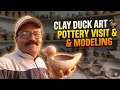 Clay Duck Art | Pottery Visit &amp; Modeling 🦆 | Handmade Creativity 🔖 #PotteryArt #ClayModeling #viral