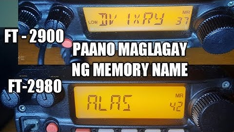 MEMORY NAME PROGRAM FOR FT-2900 and FT-2980