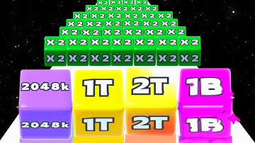 Infinity Run 2048 Jelly Cube vs Happy Cubes 2048 - All Level Gameplay (NOOB vs PRO vs HACKER)