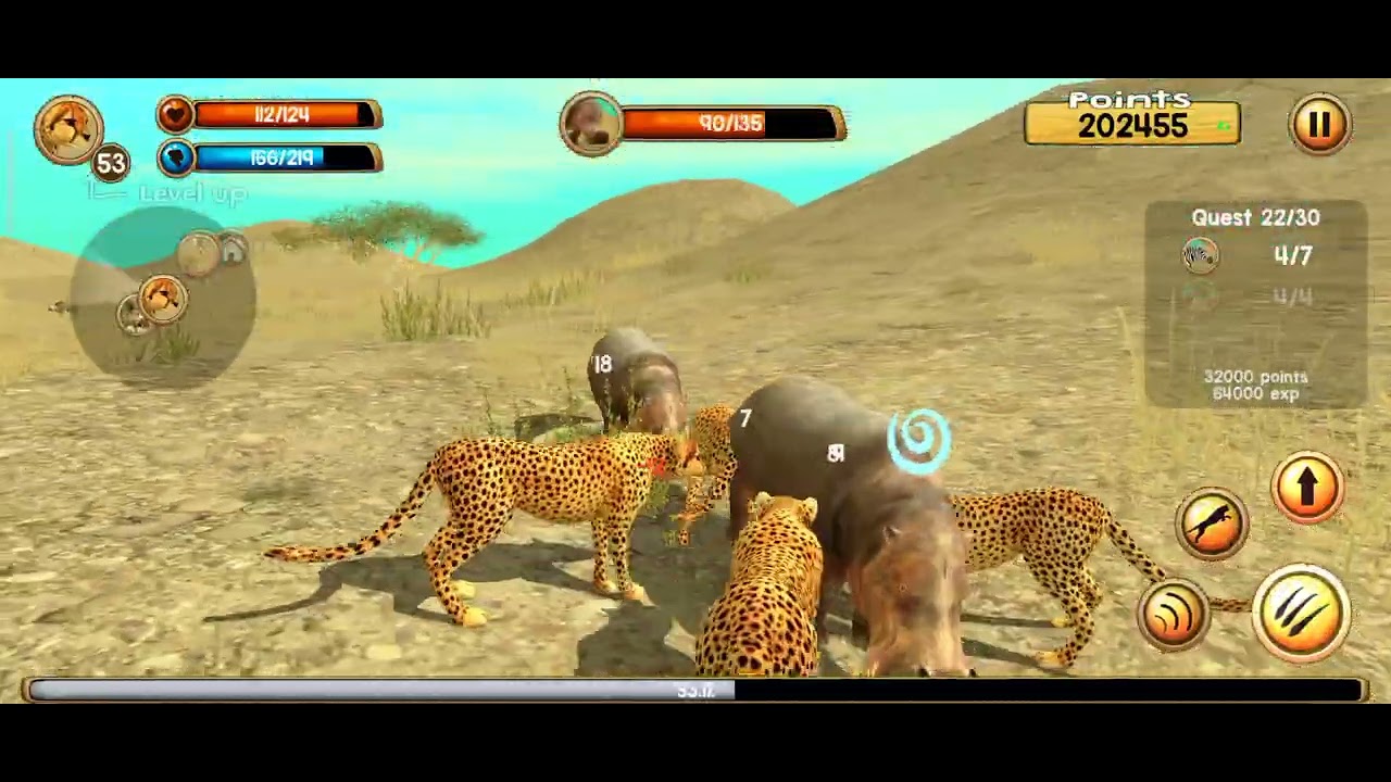 Wild animals games for kids || cheetah & cheetah family 🐆|| 