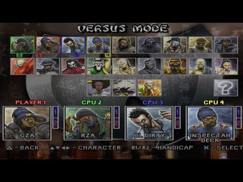 Wu-Tang: Shaolin Style All Characters [PS1]