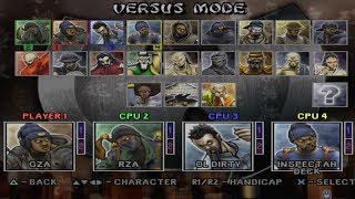 Wu-Tang: Shaolin Style All Characters [PS1]