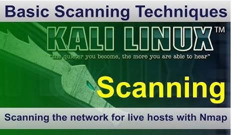 Scanning the network for live hosts with Nmap on Kali Linux
