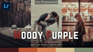 Lightroom tutorial - Moody Purple editing - Free presets screenshot 2