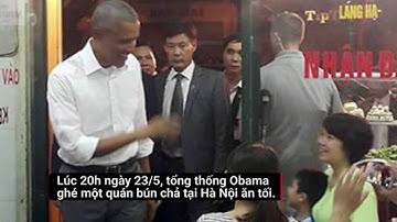Obama ăn bún chả ở Hà Nội