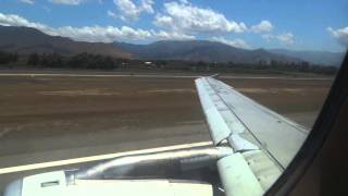 Aterrizaje Airbus A320-200 de LAN Airlines en Santiago de Chile