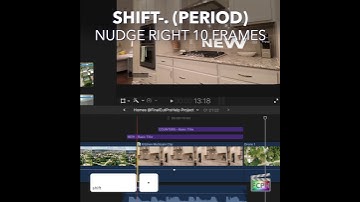 Final Cut Pro Shortcut | Shift-. (Period) | Nudge Right 10 Frames