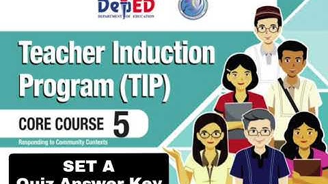 TIP Coursebook 5 SET A Quiz Answer Key | Teacher Induction Program #teachernem
