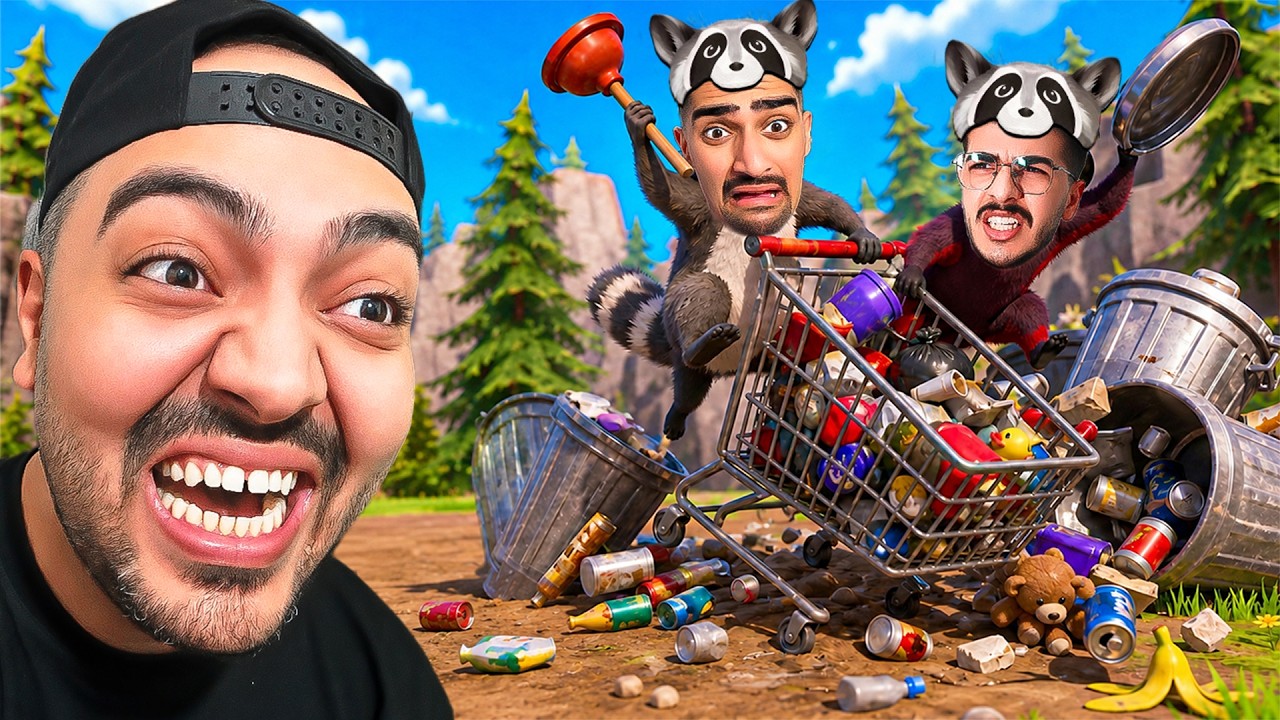 ما تبدیل به راکون شدیم تا قاچاق آشغال کنیم😂 || Trash Day
