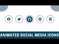 Cool Animated Social Media Icons Using HTML & CSS || CSS Hover Effect