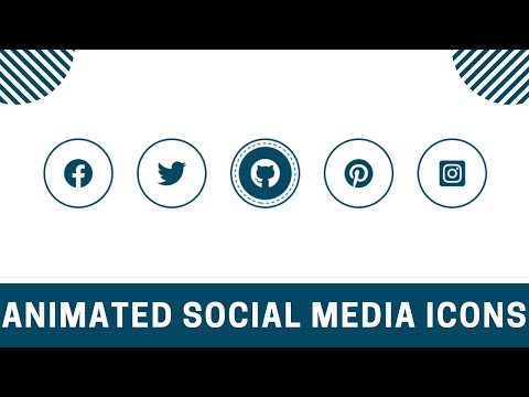 Cool Animated Social Media Icons Using HTML & CSS || CSS Hover Effect