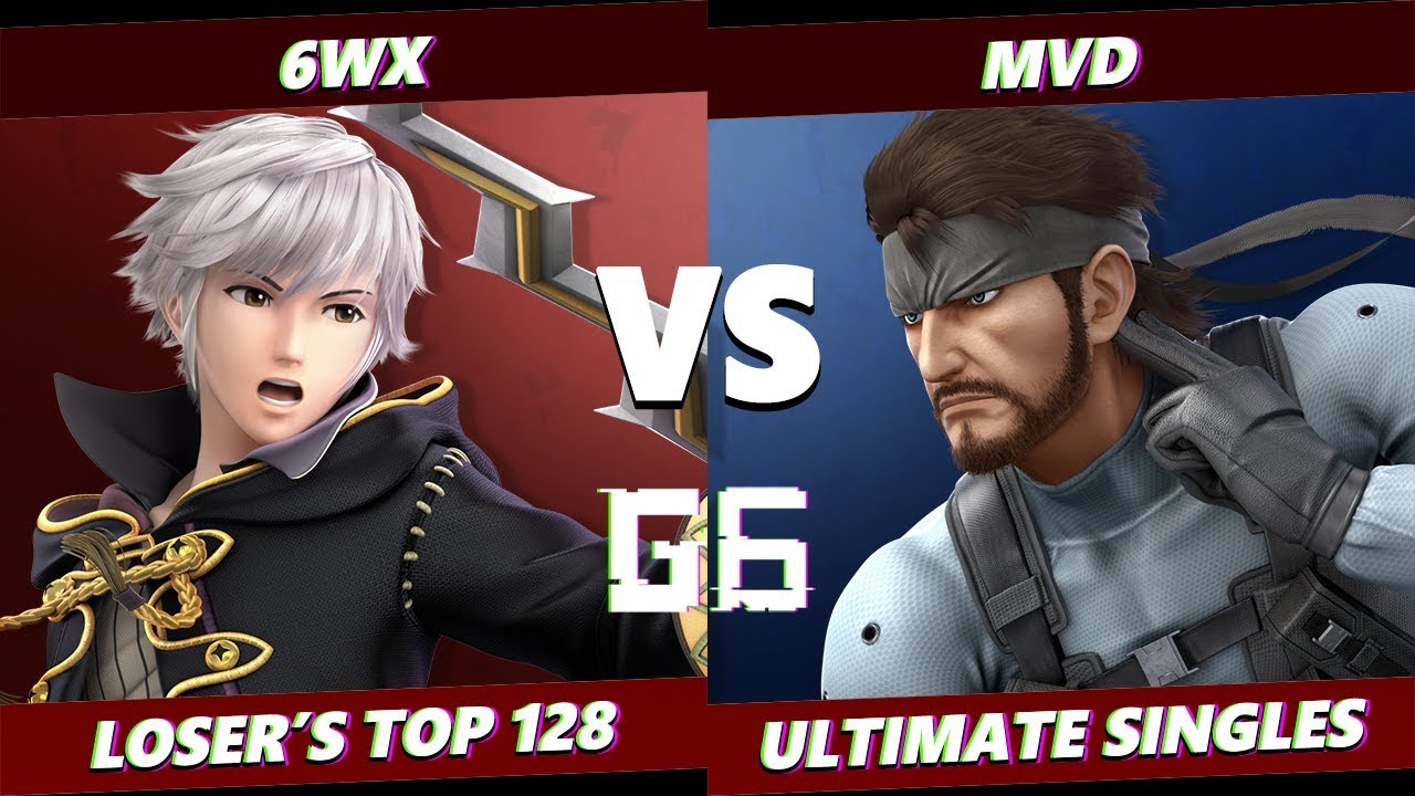 Glitch 6 SSBU - 6WX (Robin) VS MVD (Snake) Smash Ultimate Winner's Top 128