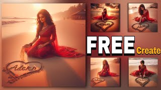 How To Create 3D Ai Image | Girl Heart Drawn With Name Photo Editing | Bing Ai Image Creator screenshot 5