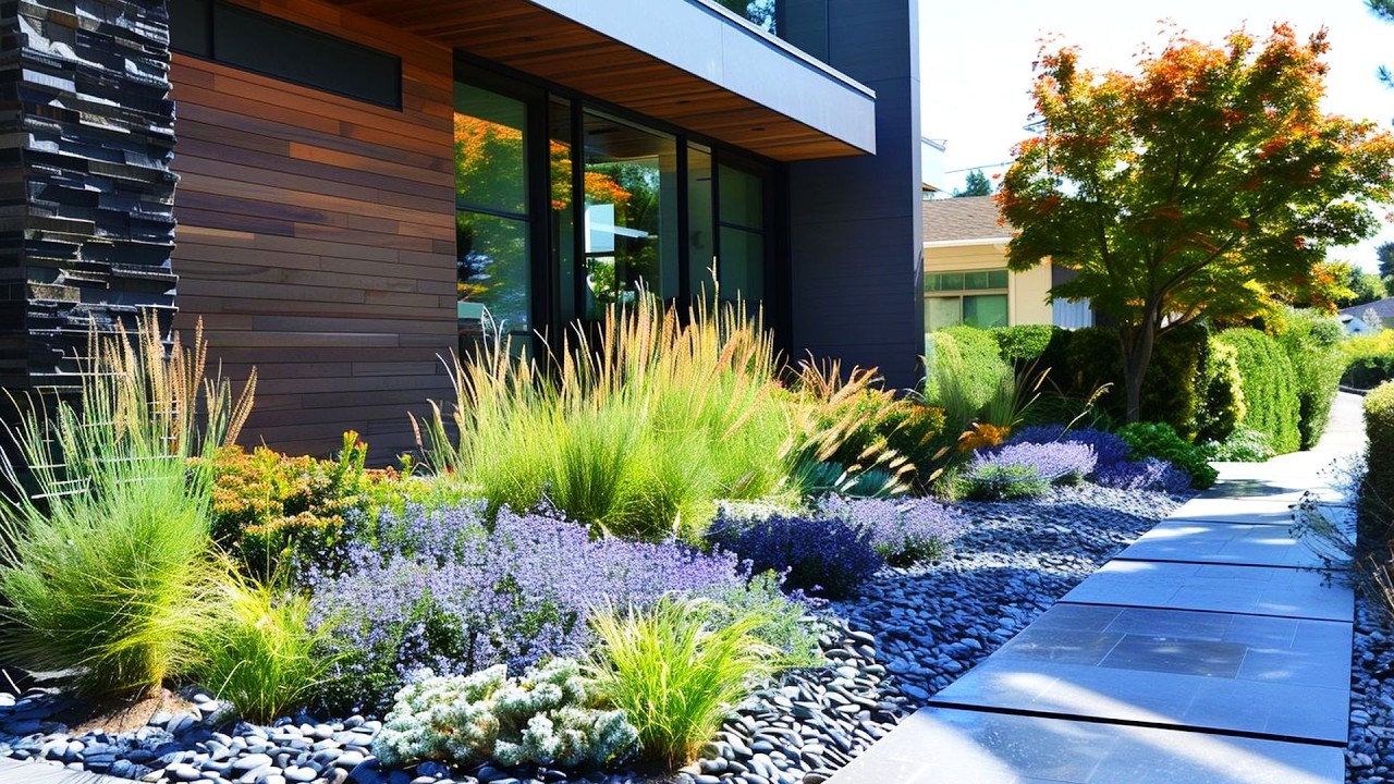 Идеи ландшафтного дизайна для заднего двора, не требующие особого ухода | Потрясающий ландшафтный...