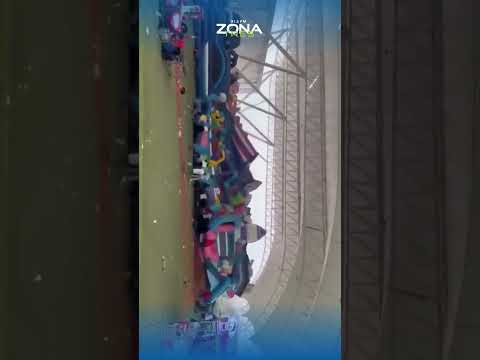 🌬️⚠️ Ráfagas de viento elevan castillo inflable en México