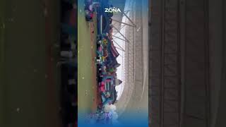 🌬️⚠️ Ráfagas de viento elevan castillo inflable en México