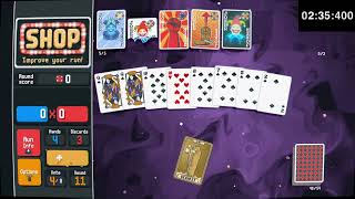 Balatro / checkered deck / white Stake / RS / skipless speedrun WR 5:17