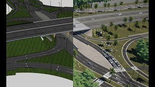 Civil Visualizing with Sam | Episode 02 - Florida Diverging Diamond (DDI)