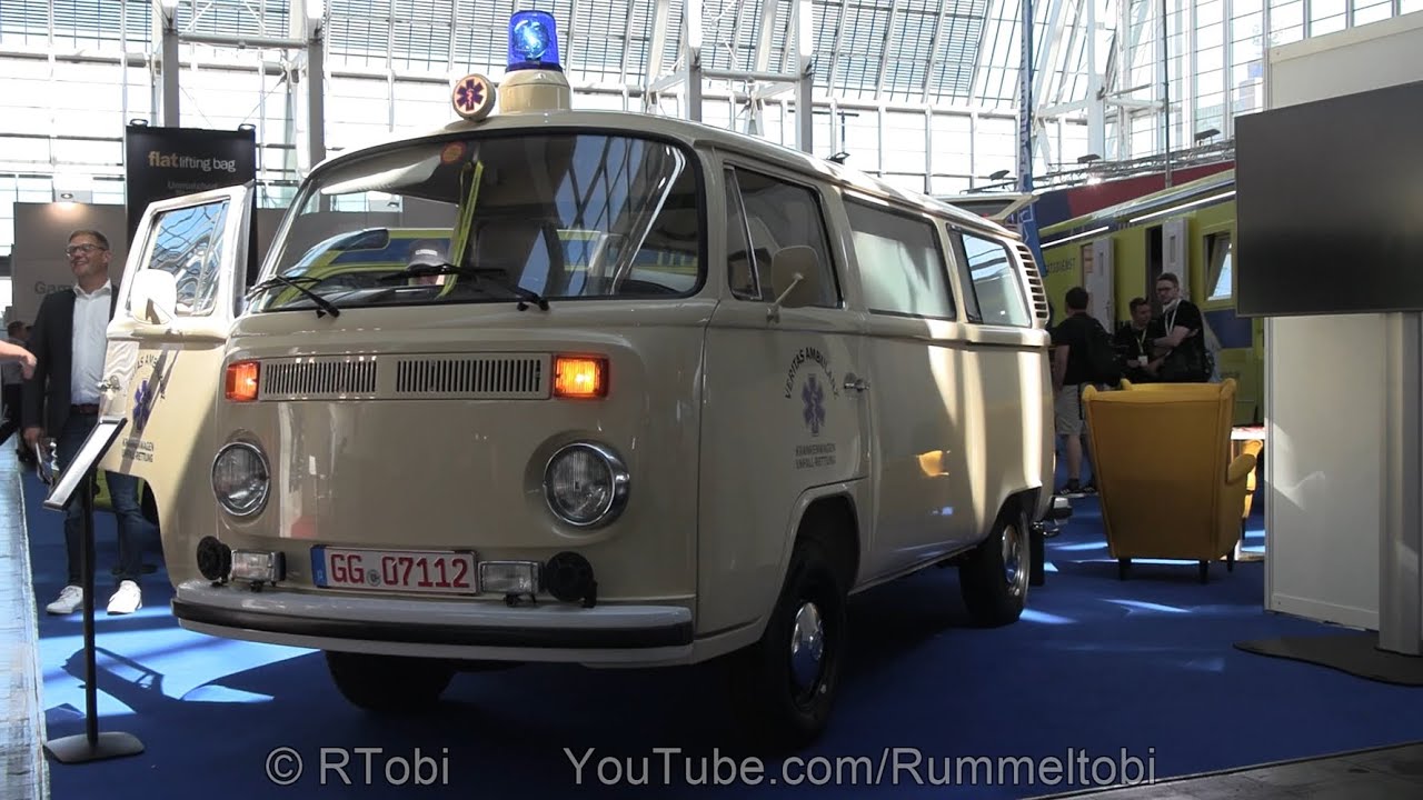 Historic German Volkswagen T2 ambulance tour - exterior & interior - Interschutz 2022