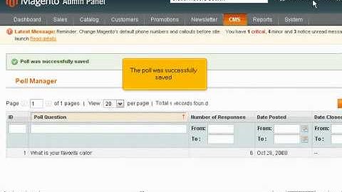 Learn how to add and edit polls in Magento